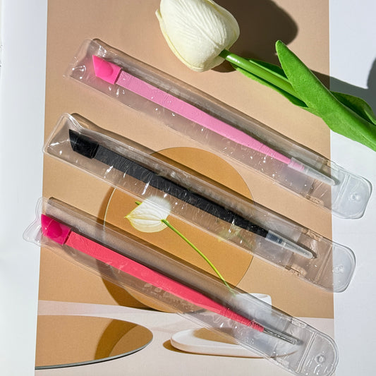 Dual-Ended Nail Sticky Tab Tweezers